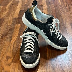 Golden Goose Dark Gray and White Sneakers